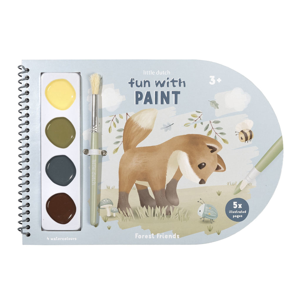Livro de Pintura Aguarelas Forest Friends - Little Dutch