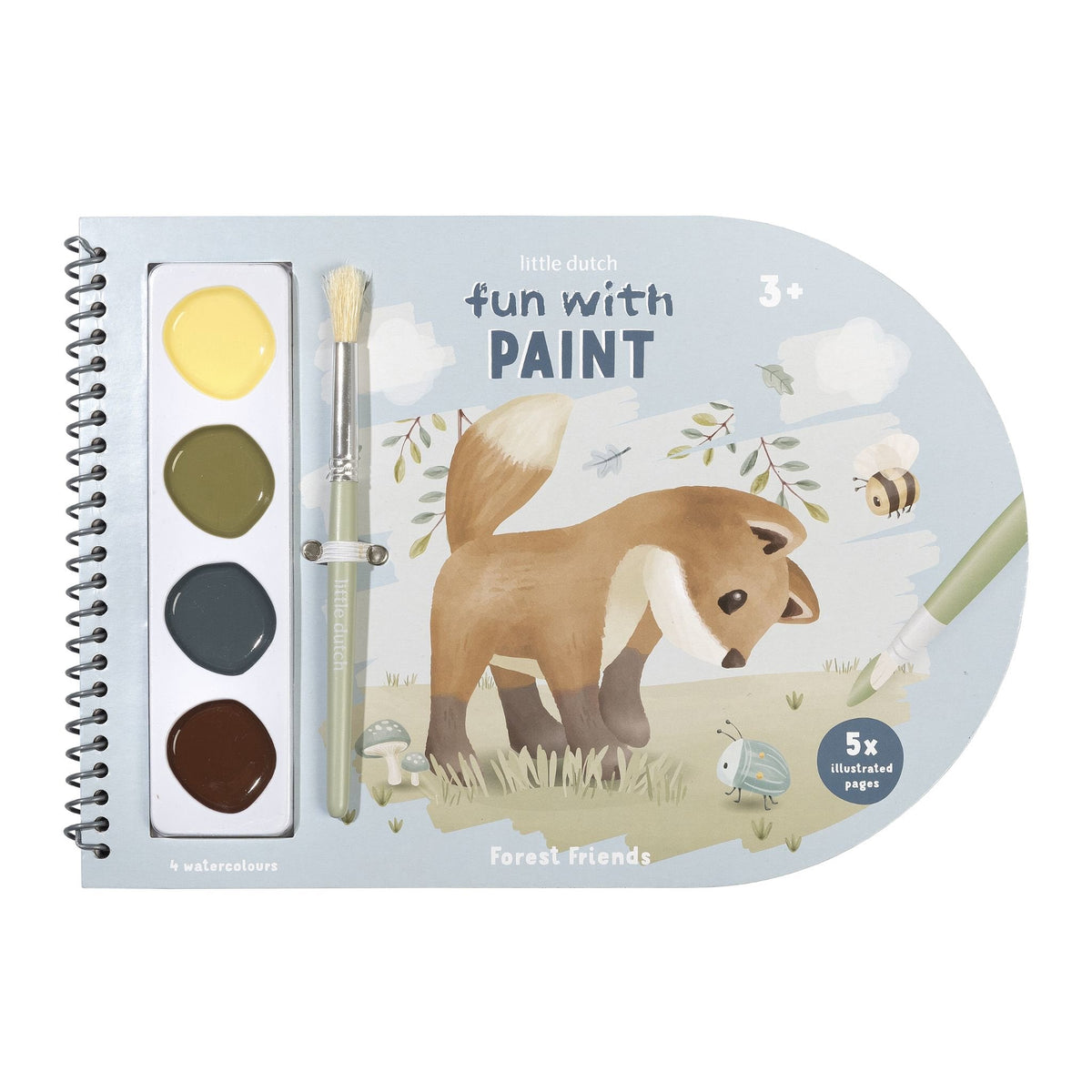 Livro de Pintura Aguarelas Forest Friends - Little Dutch