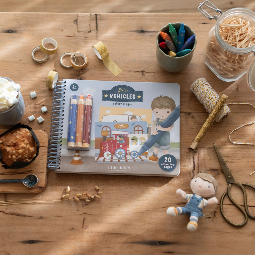 Livro de Colorir Colour Magic Jim & Friends - Little Dutch