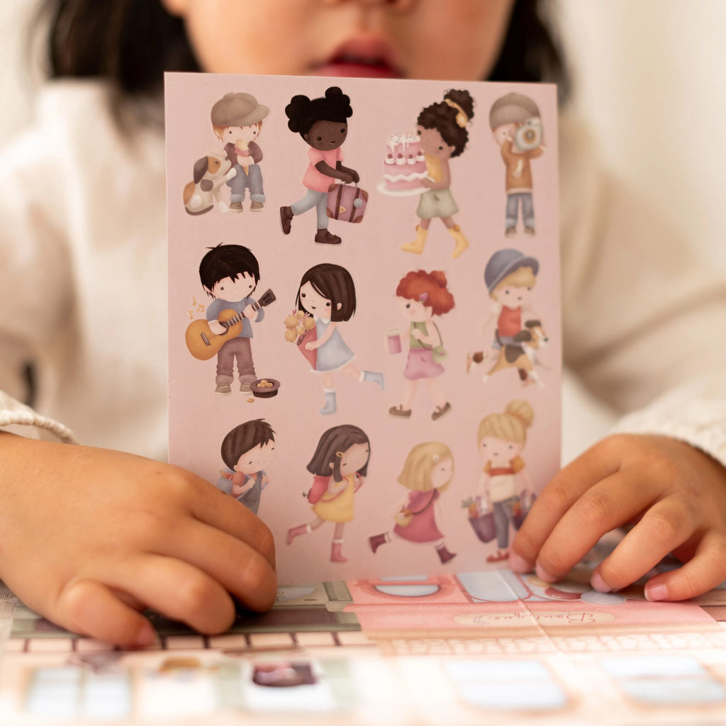Livro de Autocolantes Shopping Rosa & Friends - Little Dutch