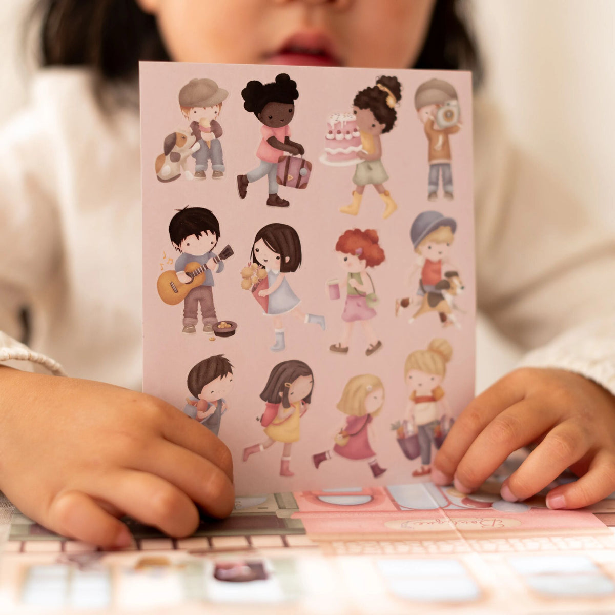 Livro de Autocolantes Shopping Rosa & Friends - Little Dutch