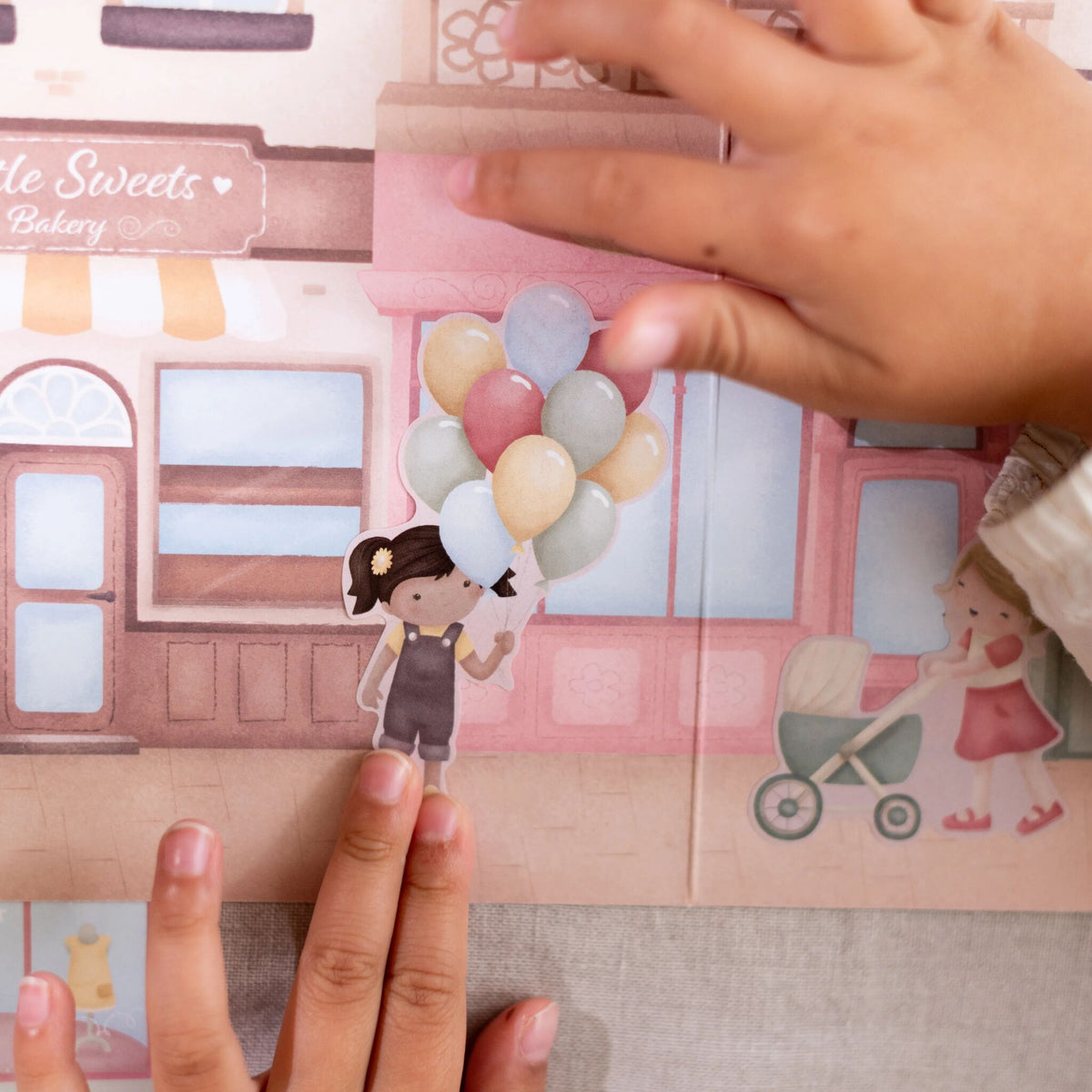 Livro de Autocolantes Shopping Rosa & Friends - Little Dutch