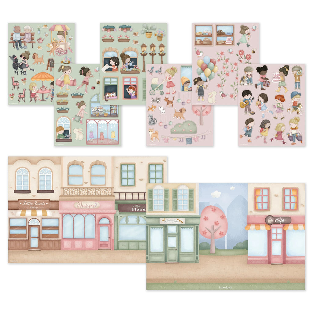 Livro de Autocolantes Shopping Rosa & Friends - Little Dutch