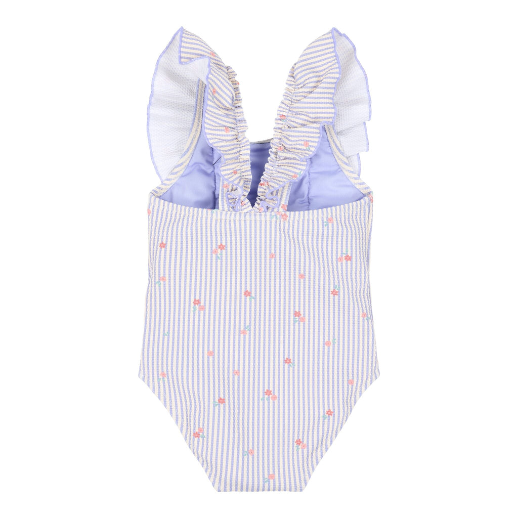 Fato de Banho com Folhos Dreamy Stripes Lilás - imagem 2