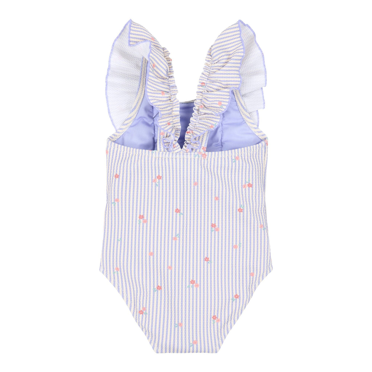Fato de Banho com Folhos Dreamy Stripes Lilás - imagem 2