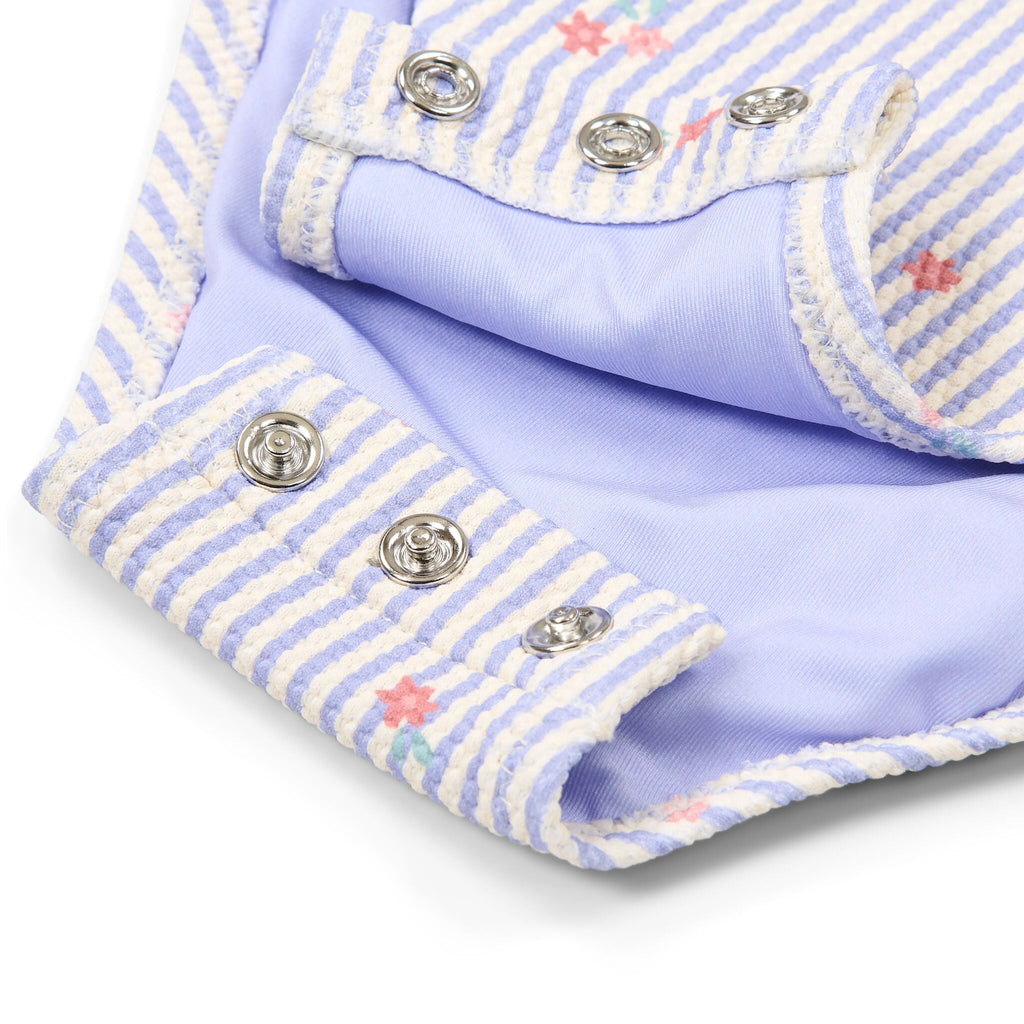 Fato de Banho com Folhos Dreamy Stripes Lilás - imagem 3