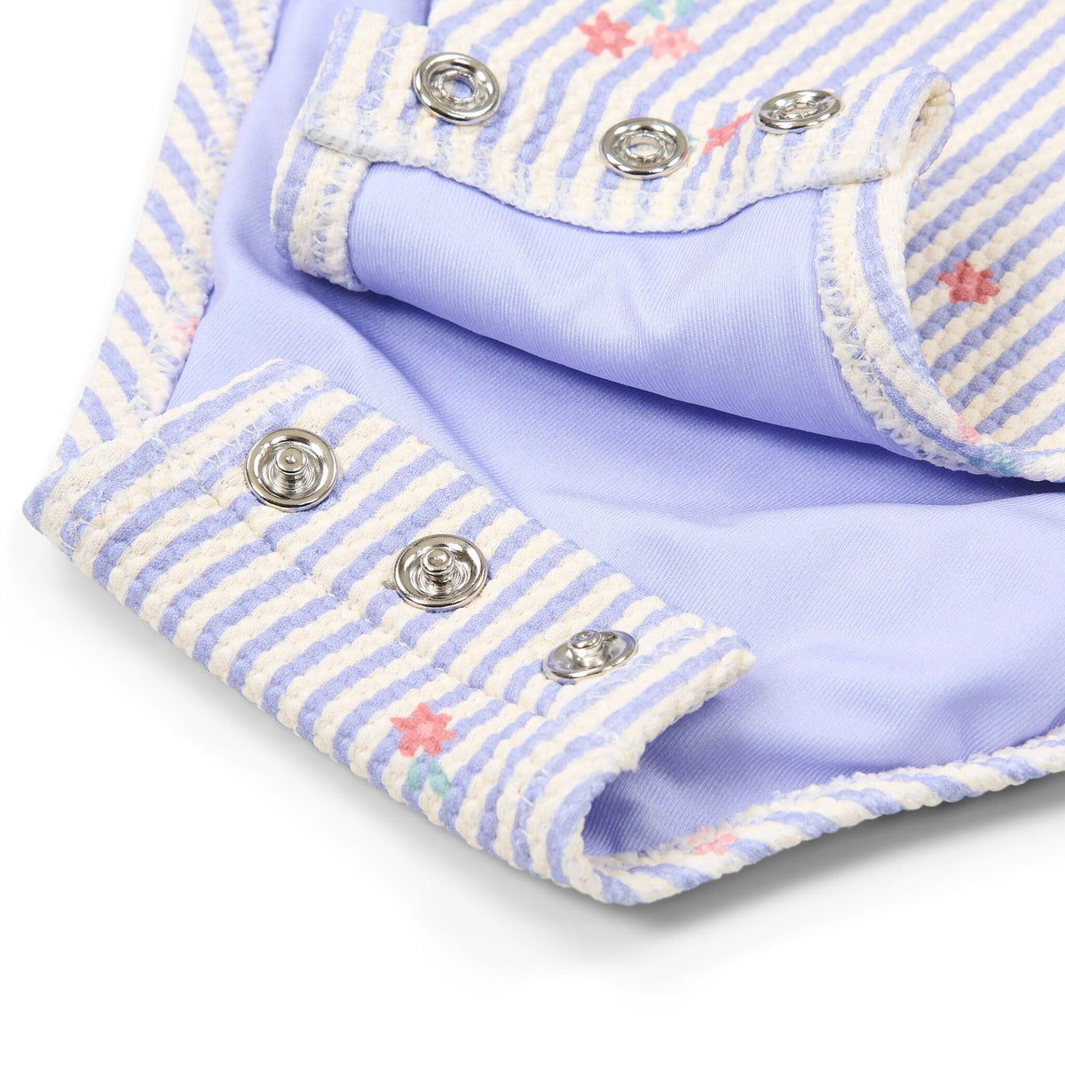 Fato de Banho com Folhos Dreamy Stripes Lilás - imagem 3