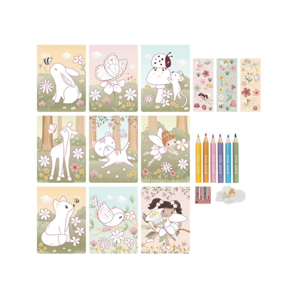 Conjunto de Colorir Rosa | Fairy Garden