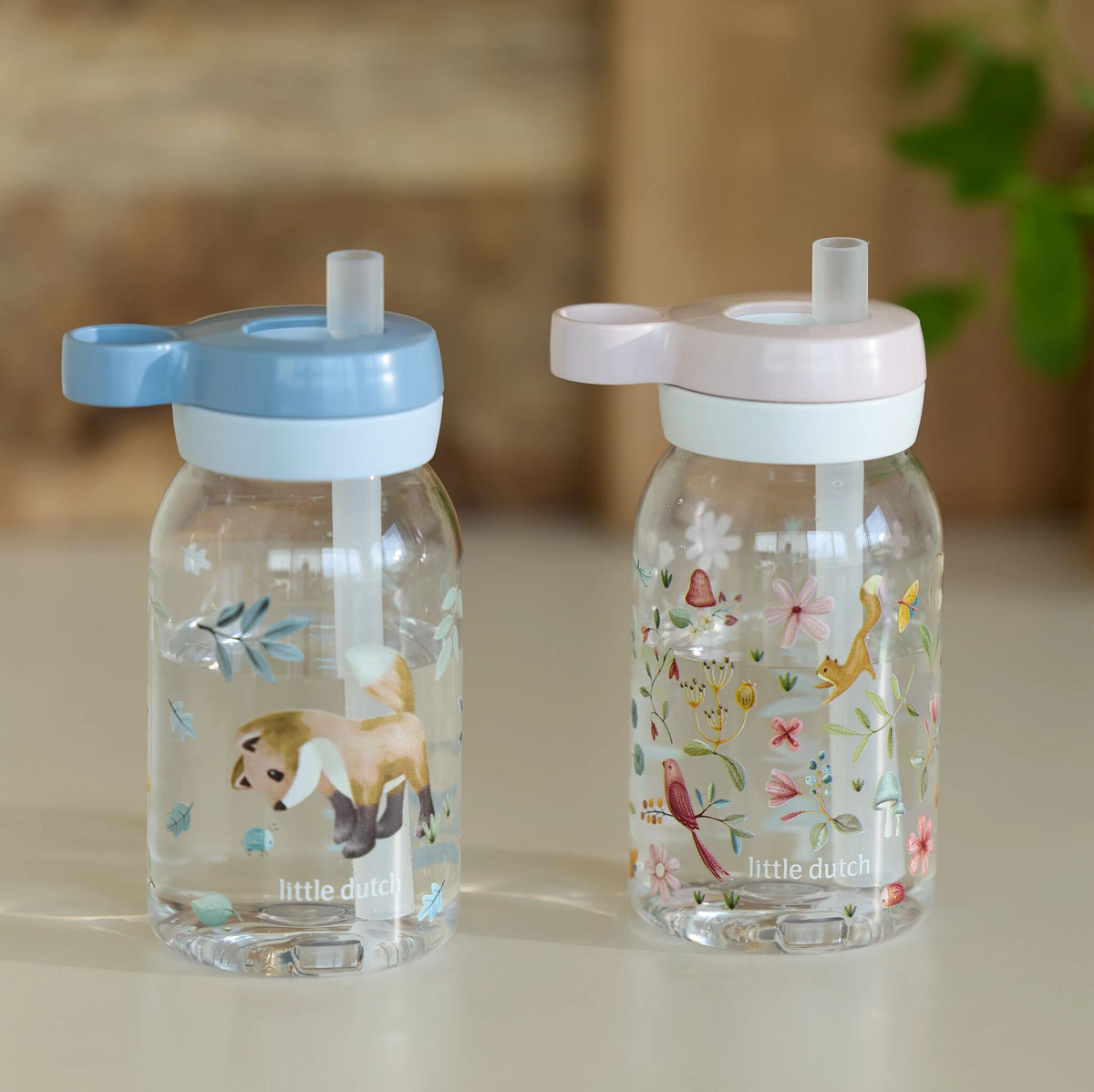 Garrafa com Palhinha - 450 ml - Forest Friends - Little Dutch