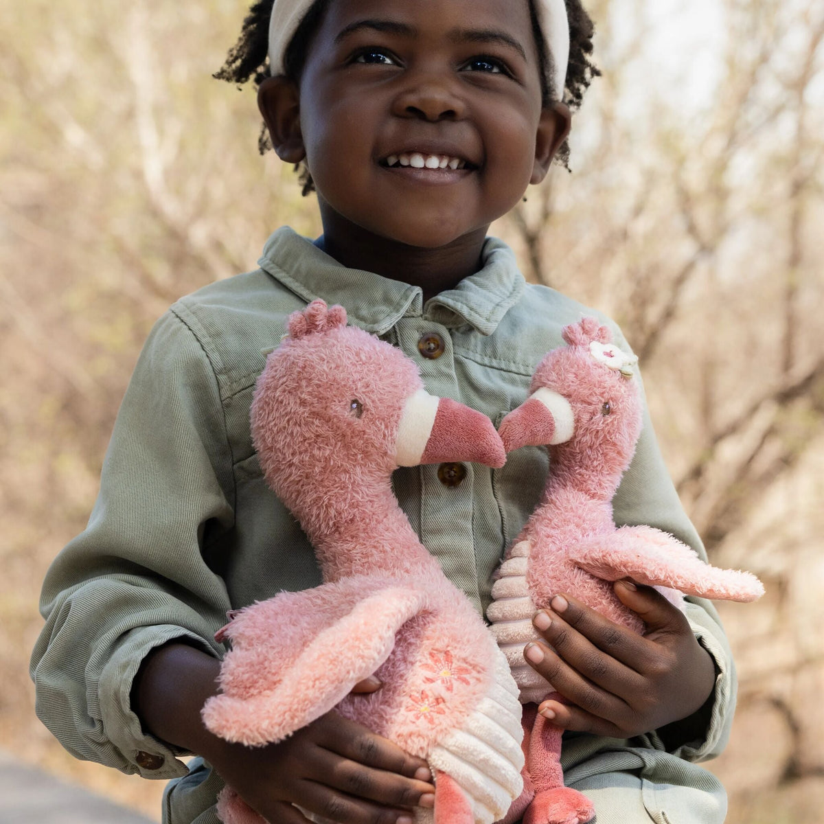 Peluches Flamingo 17 e 35 cm Little Dutch