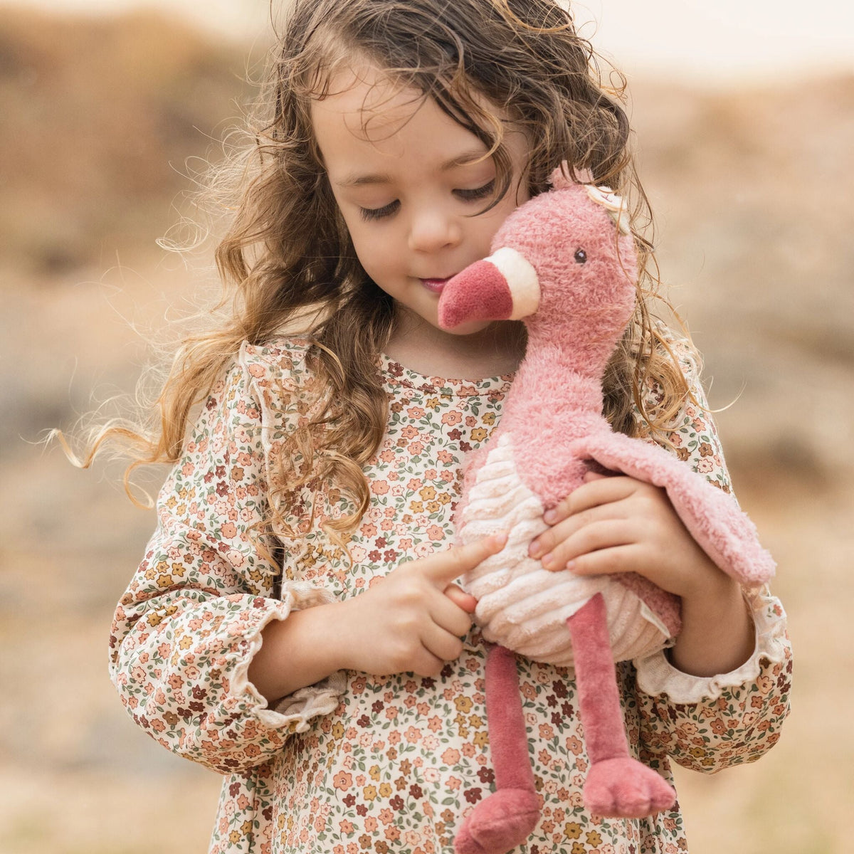 Peluche Flamingo Rosa 35 cm Little Dutch - imagem 2