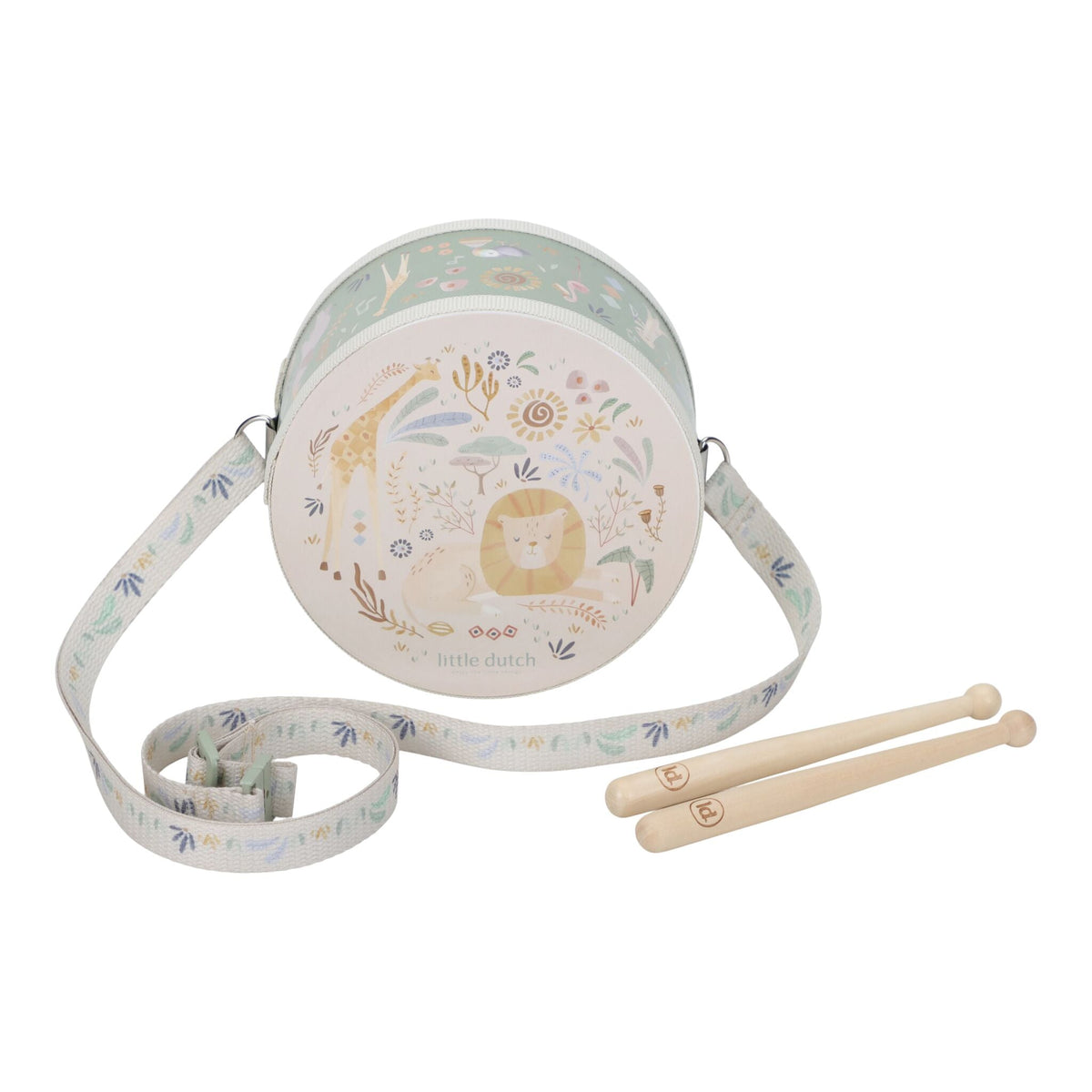 Tambor Musical Safari Friends Little Dutch - fundo branco
