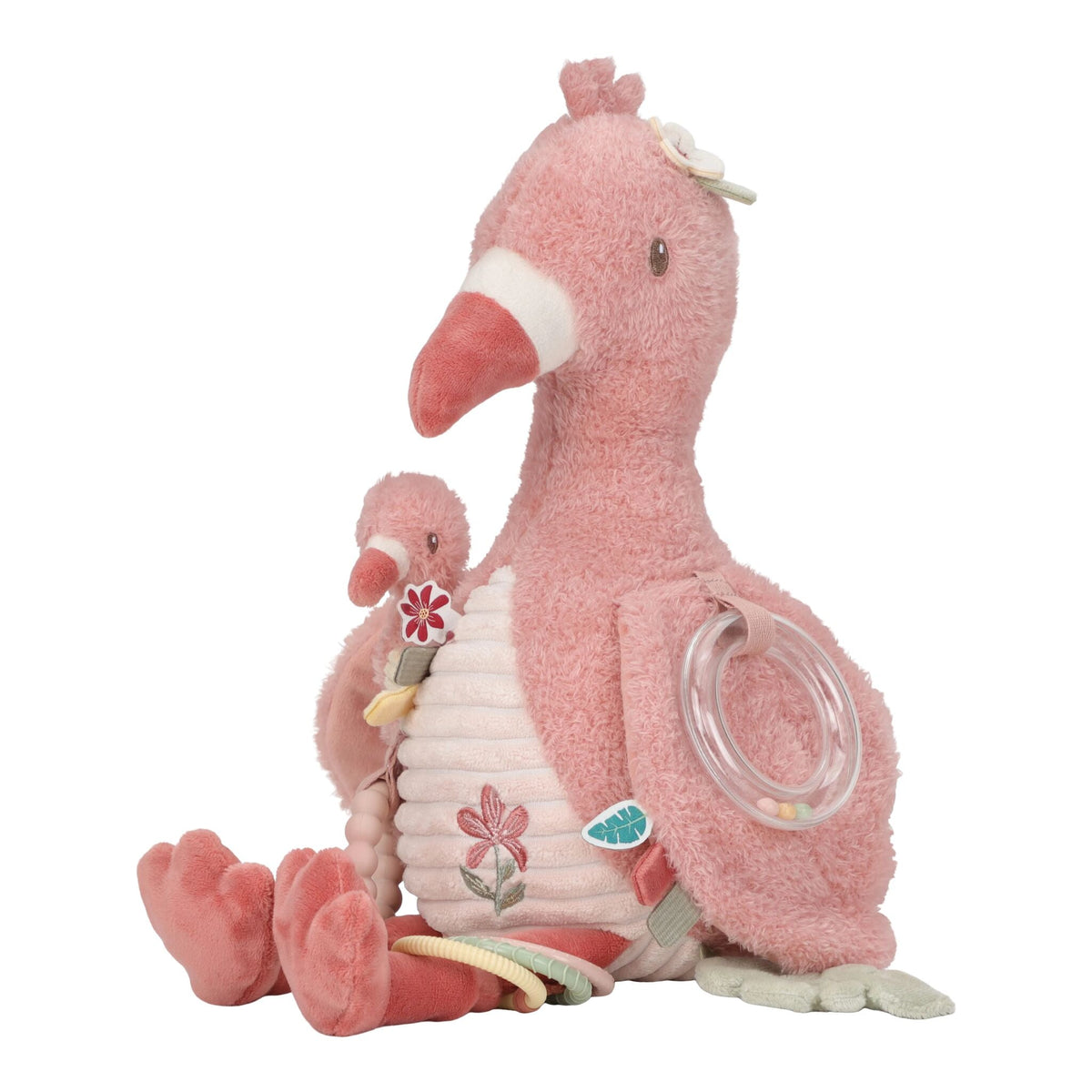 Peluche de Atividades Flamingo Little Dutch - costas