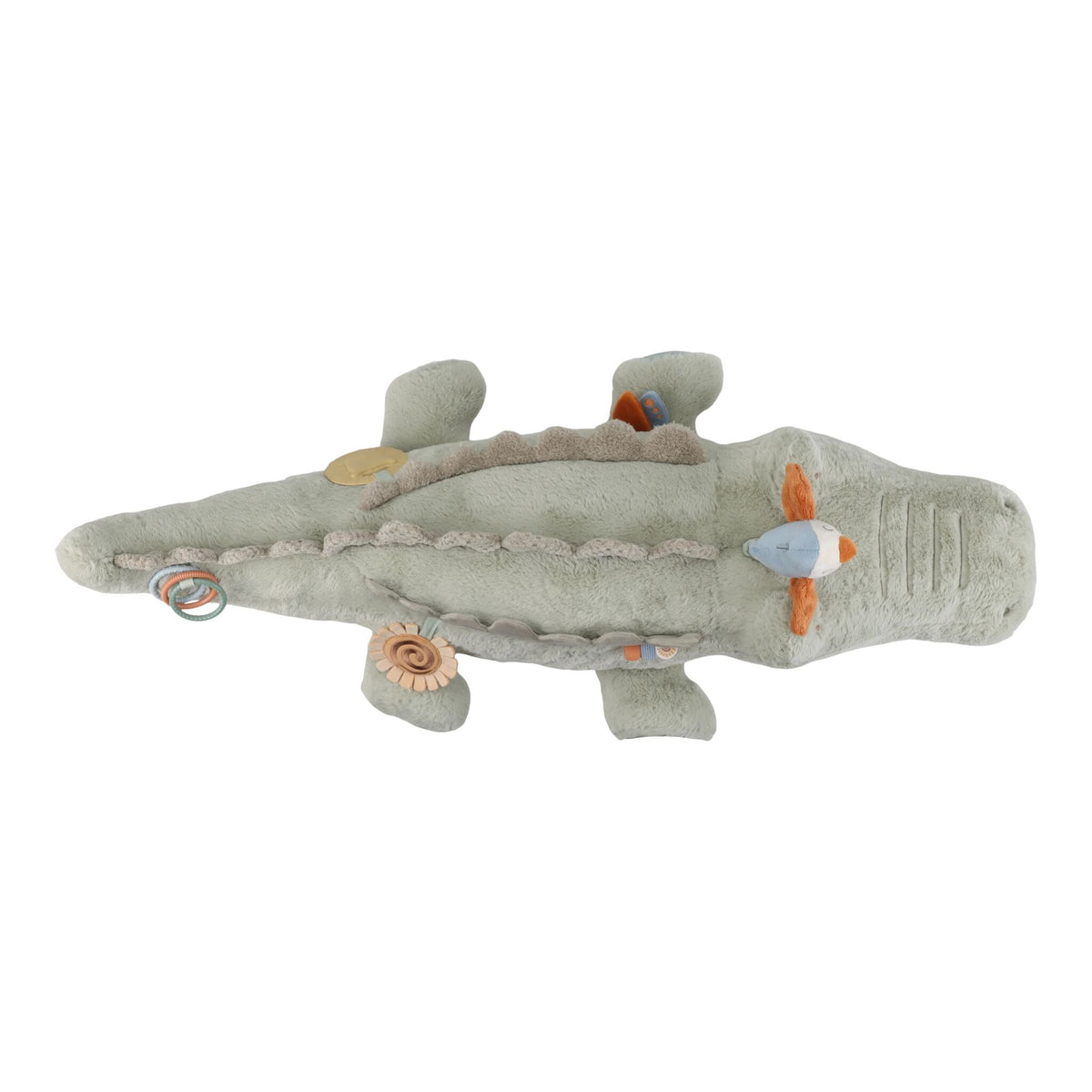 Peluche de Atividades Crocodilo XL Little Dutch - pormenor