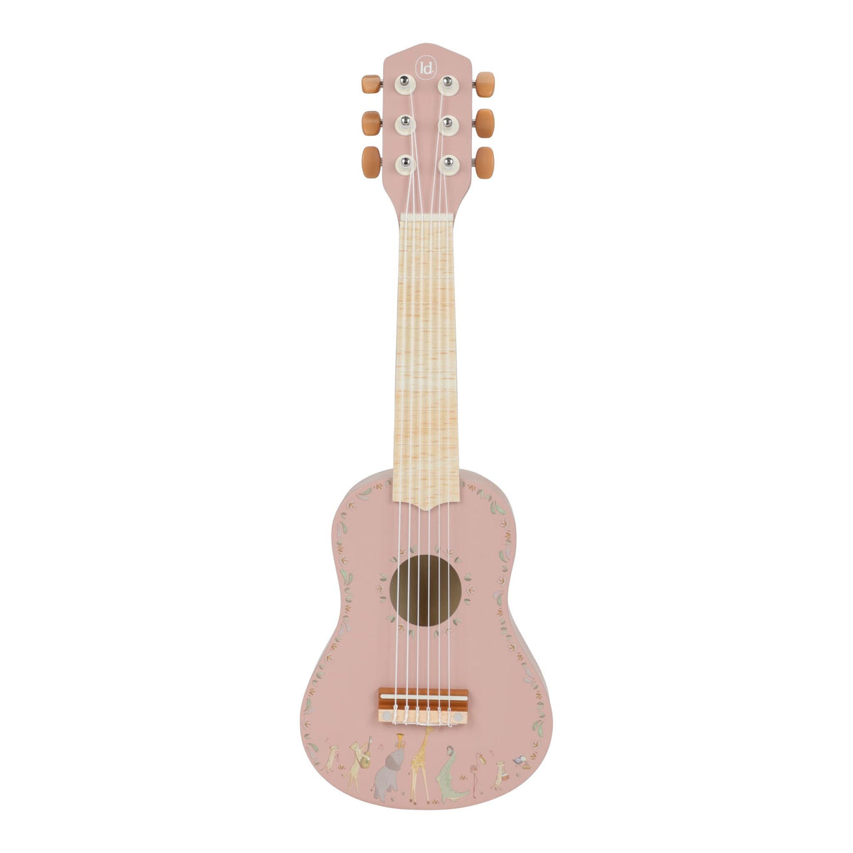 Guitarra de Madeira Rosa Safari Friends Little Dutch - fundo branco