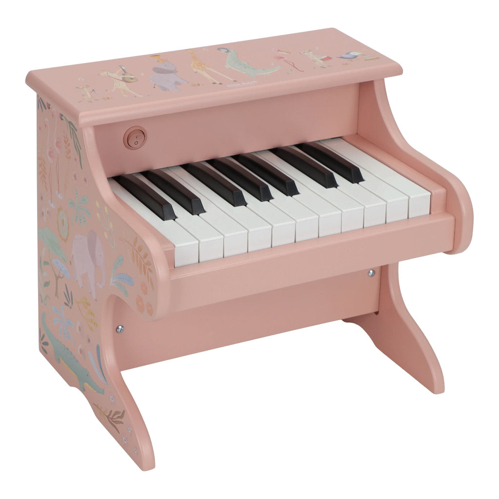Piano de Madeira Rosa Safari Friends Little Dutch - fundo branco