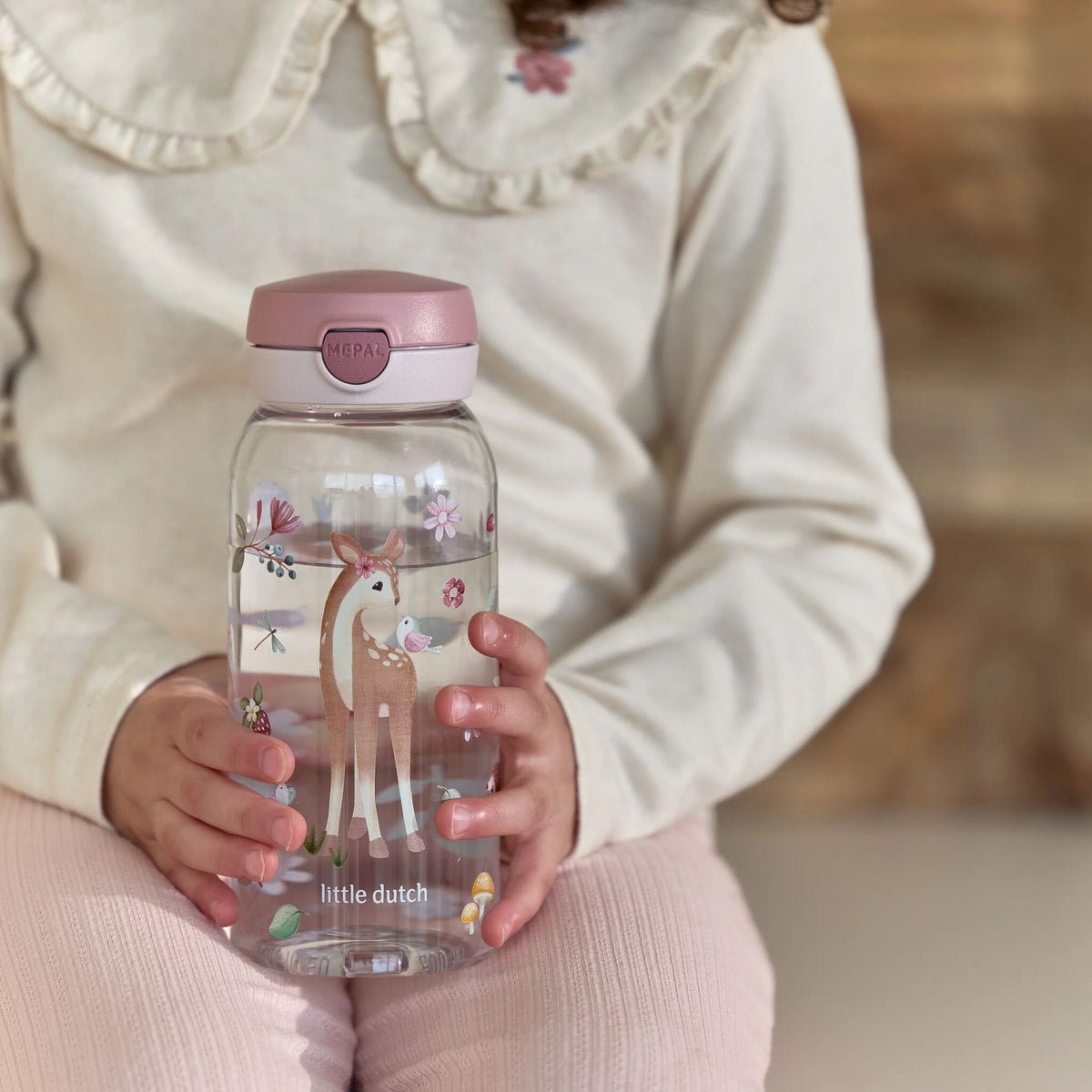 Garrafa Flip Cap 600 ml Fairy Garden - Little Dutch