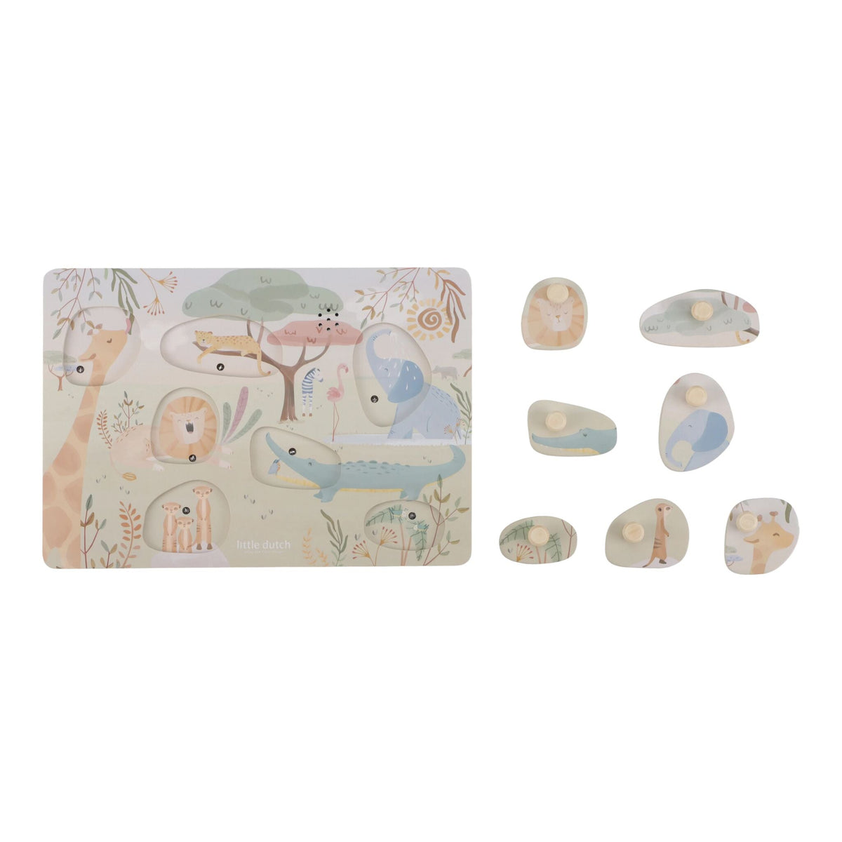 Puzzle Sonoro Verde Little Dutch - peças