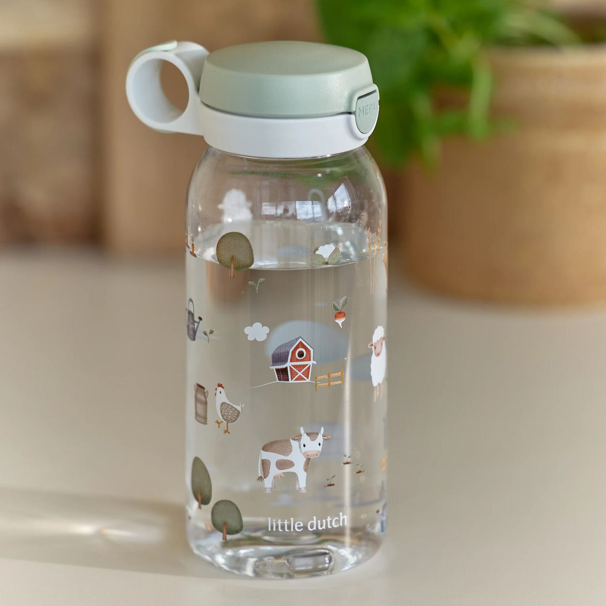 Garrafa Flip Cap 600 ml Little Farm - Little Dutch