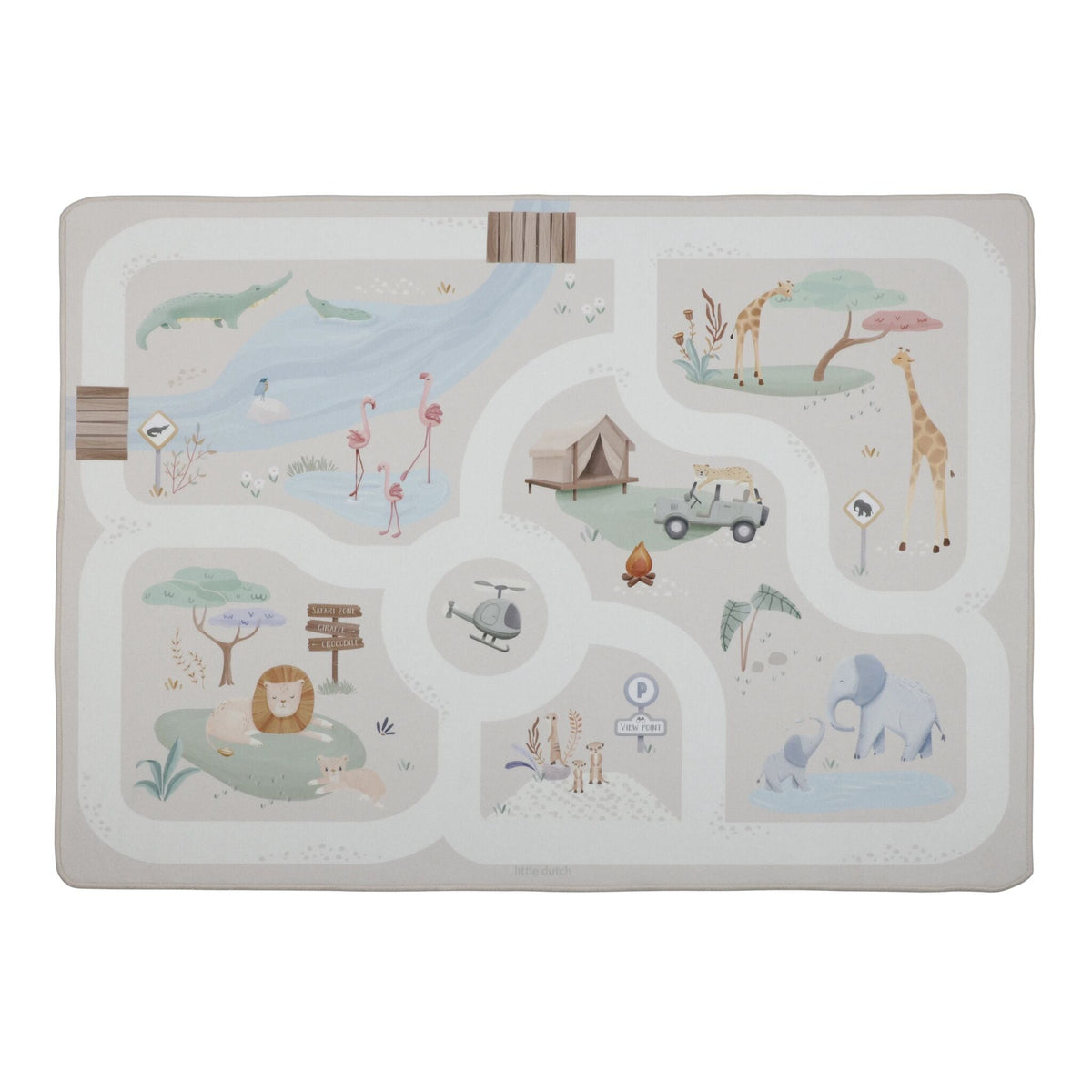 Tapete de Carros Safari Friends Little Dutch - fundo branco