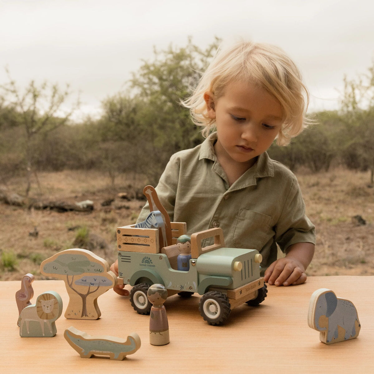 Carro com Animais em Madeira Little Dutch - imagem 5