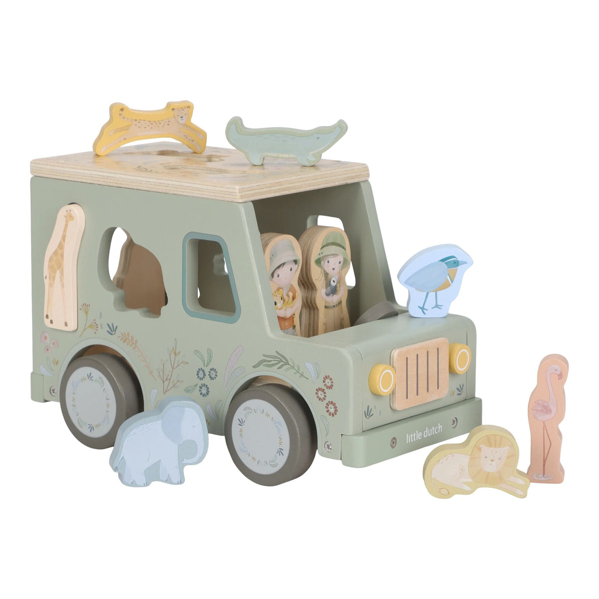 Caixa de Formas Carro Safari Friends Little Dutch - fundo branco