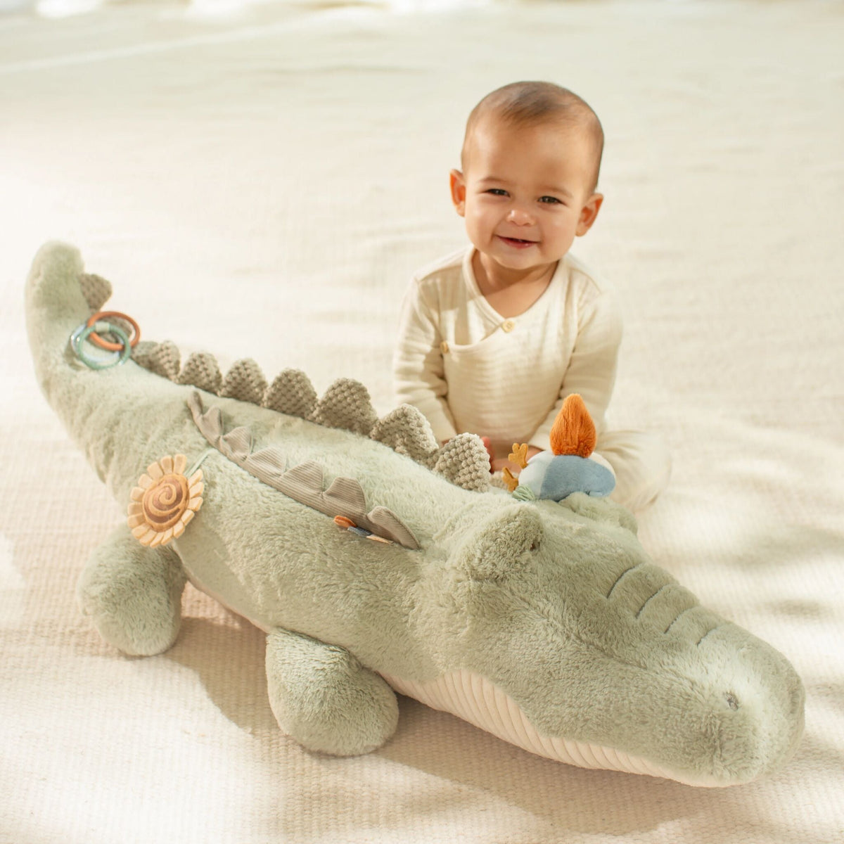 Peluche de Atividades Crocodilo XL Little Dutch - com bebé