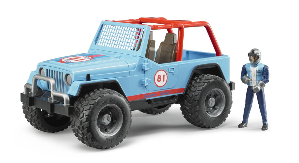 Jeep Corrida todo terreno com Figura | Azul