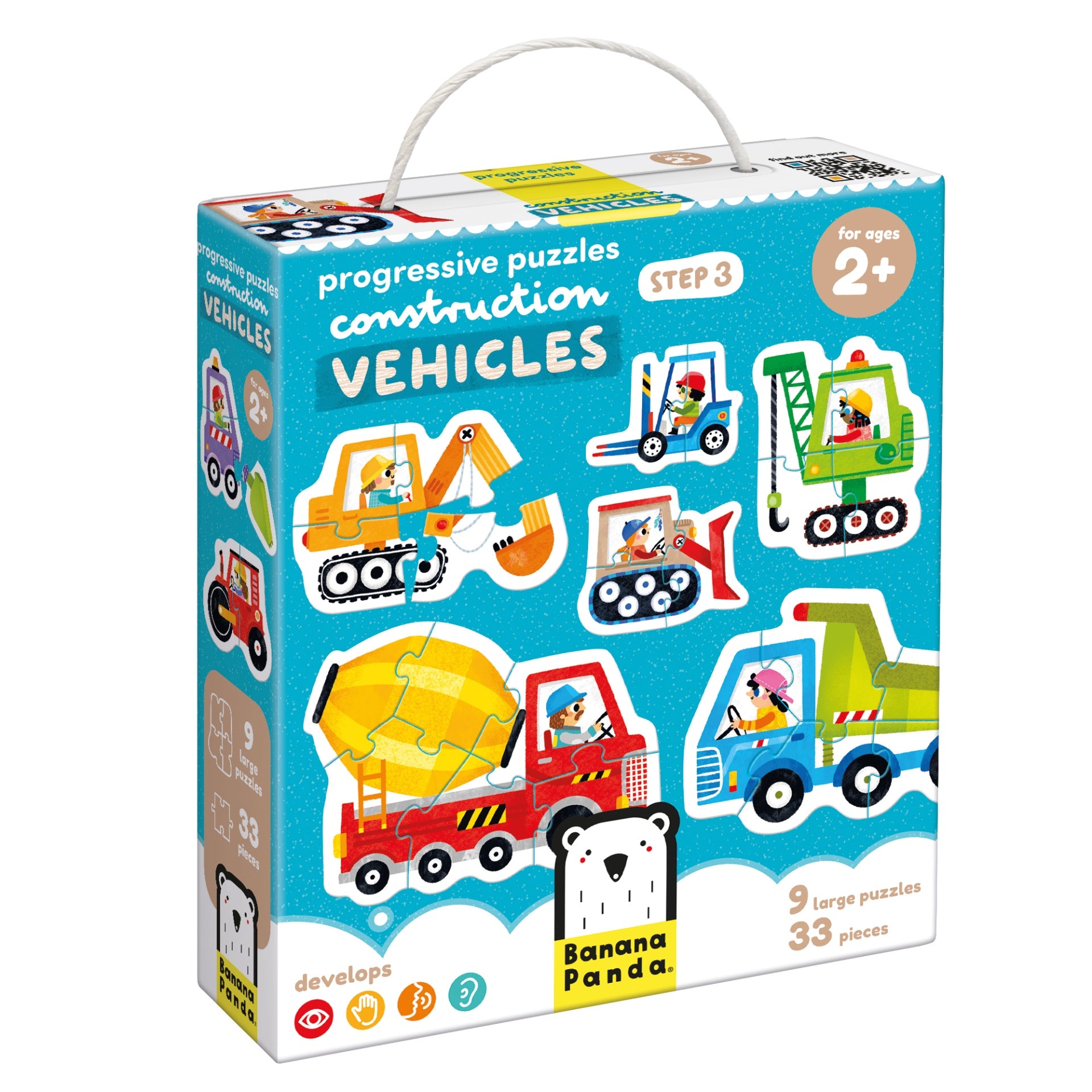 Progressive Puzzles | Construction Vehicles