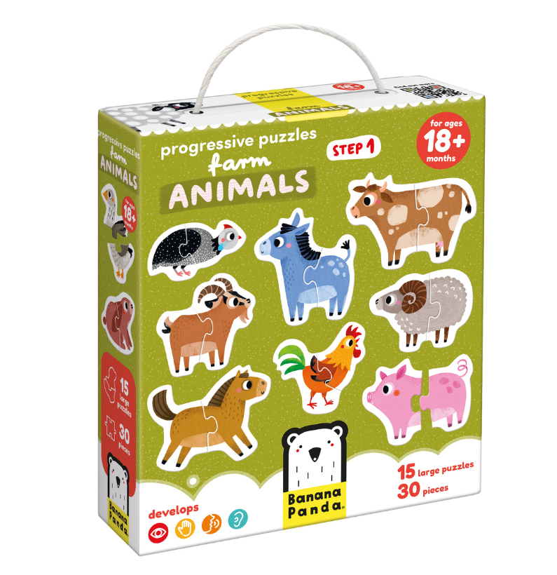 Progressive Puzzles | Farm Animals