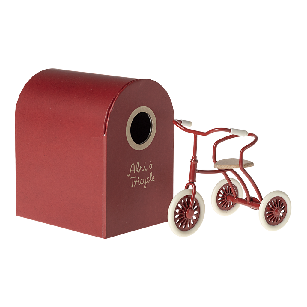 Triciclo com Garagem para Ratinho – Red Maileg - imagem 3