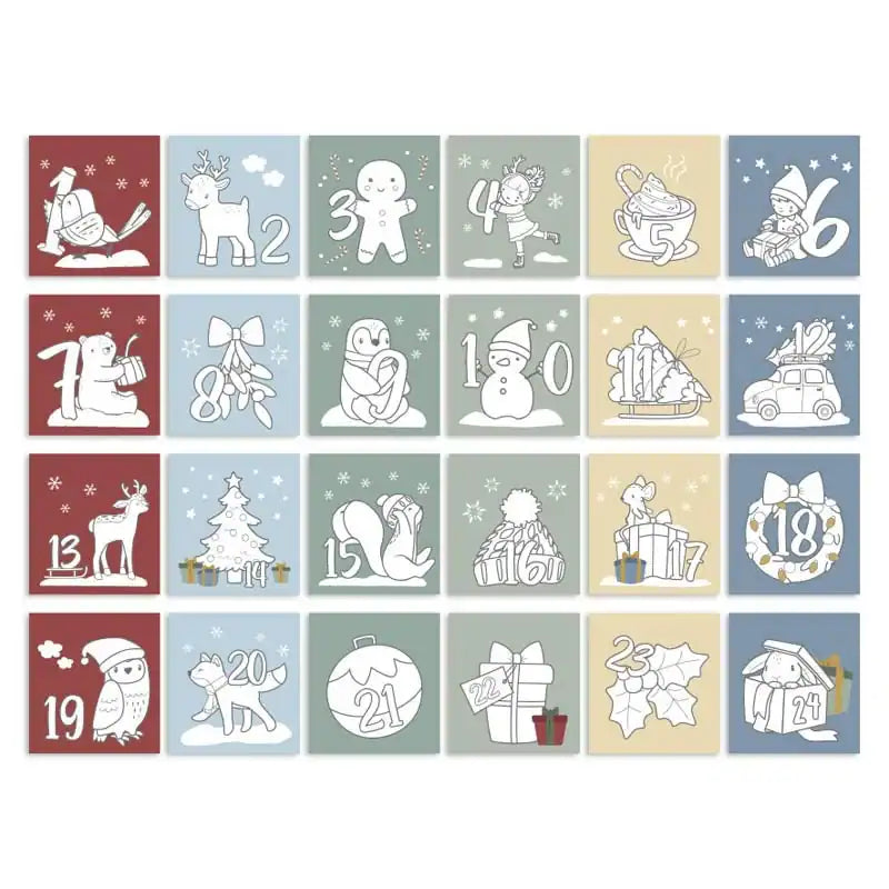 Calendário do Advento | Colorir | Natal