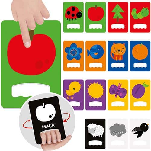 Flashcards | Táteis para Bebés | Alto Contraste