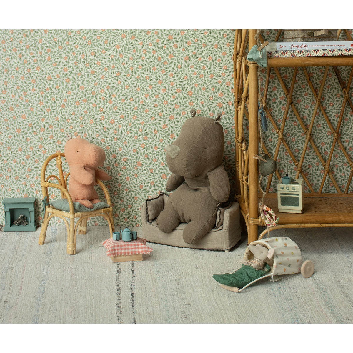 Rinoceronte de Peluche Médio Light Brown – Safari Friends Maileg - imagem 2