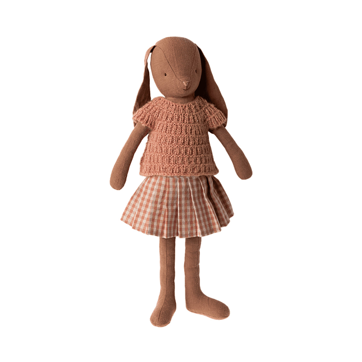 Bunny | Size 3 | Chocolate Brown | Knitted shirt and skirt