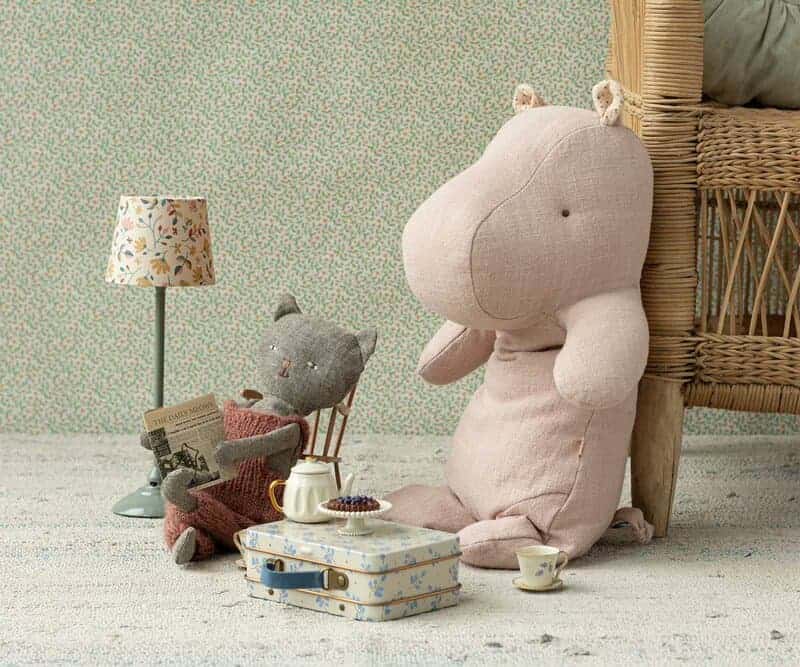 Safari Friends | Maileg | Medium Hippo | Light rose