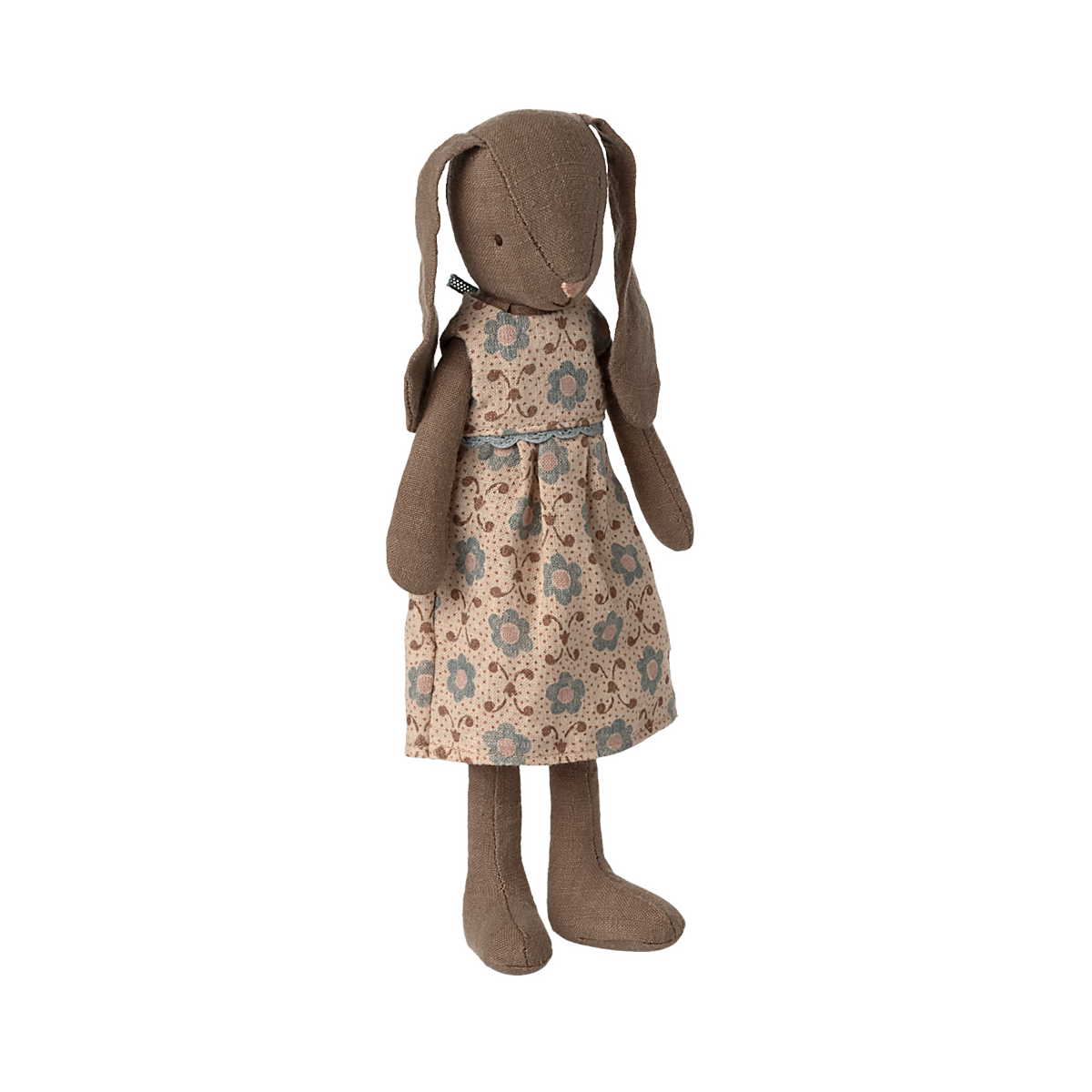 Coelhinha de Peluche Tamanho 2 Castanho com Vestido Maileg