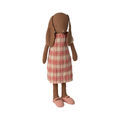 Coelhinha de Peluche Tamanho 3 Castanho Chocolate com Vestido Maileg