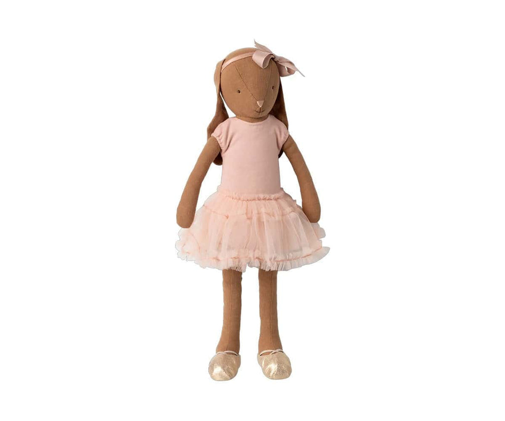Bunny | Maileg | Size 3 | Chocolate brown | Ballet suit and skirt rose