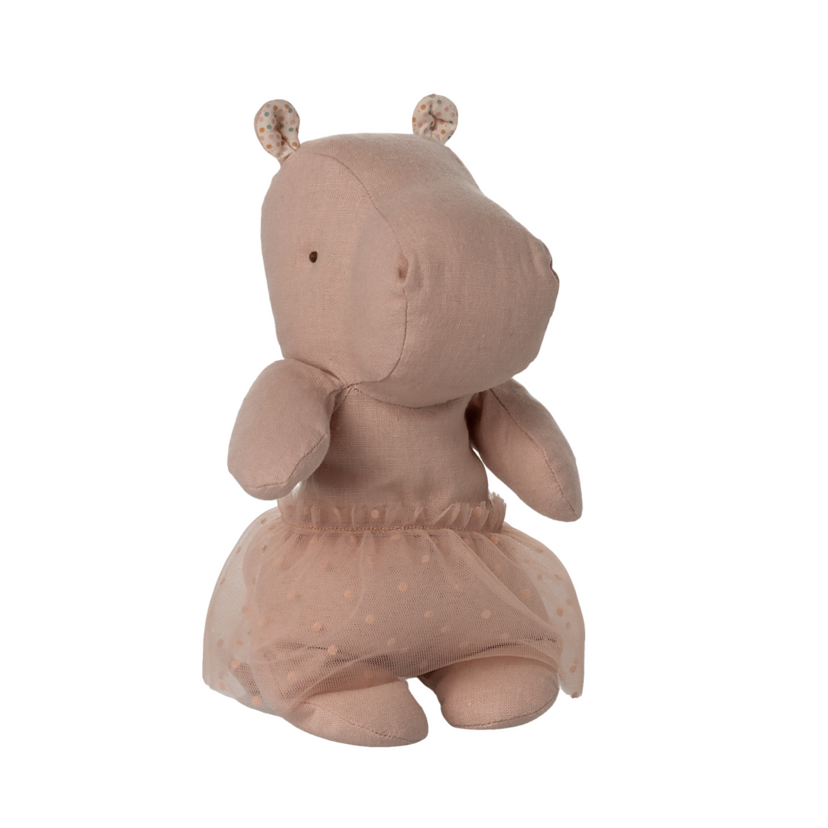 Hipopótamo de Peluche Pequeno com Saia Soft Rose – Safari Friends Maileg - imagem 3
