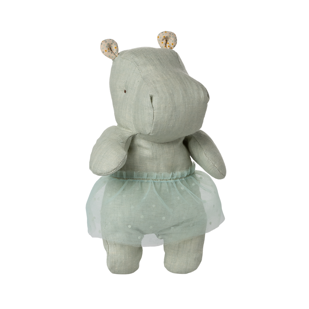 Hipopótamo de Peluche Pequeno com Saia Menta – Safari Friends Maileg