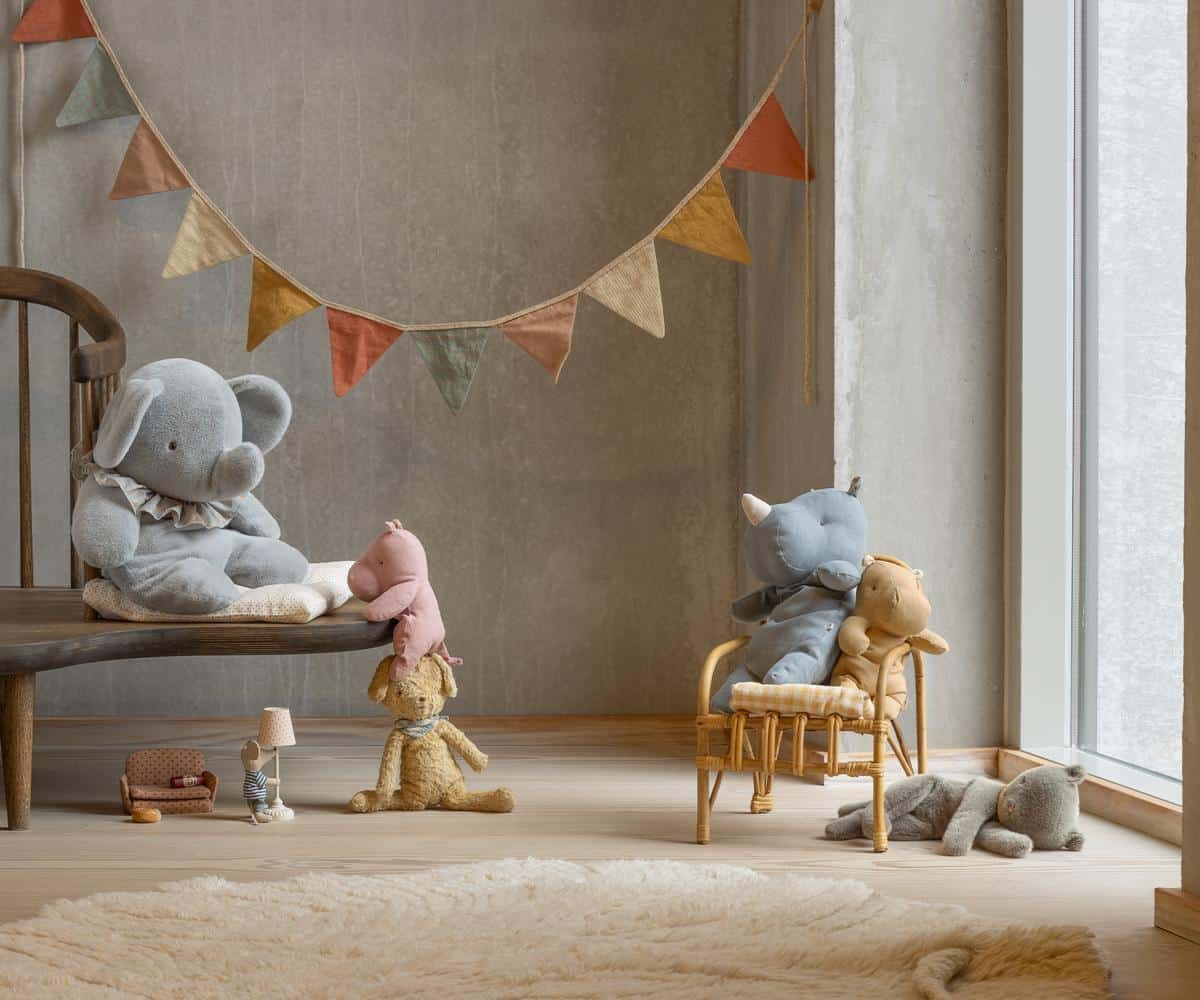 Elephant Plush | Maileg | Big | Blue | Grey