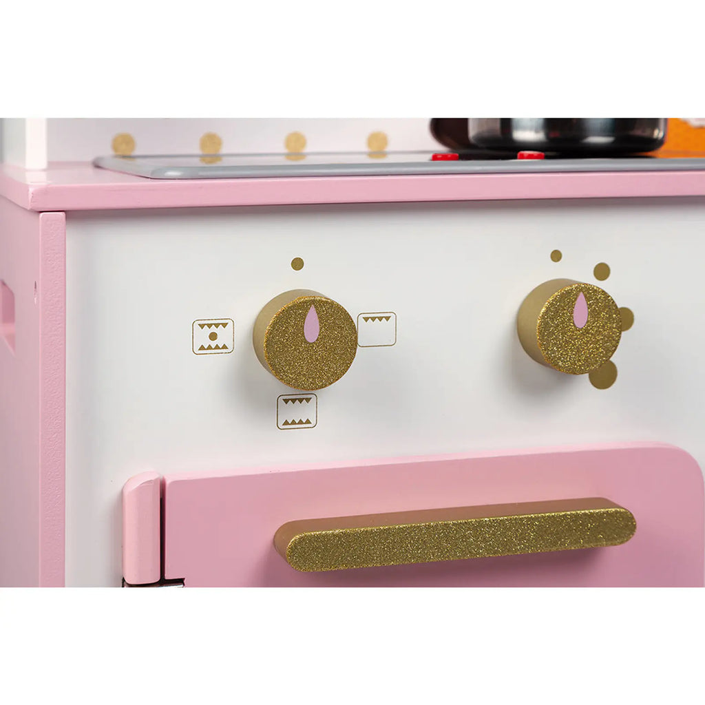 Cozinha de Madeira | Fogão | Rosa