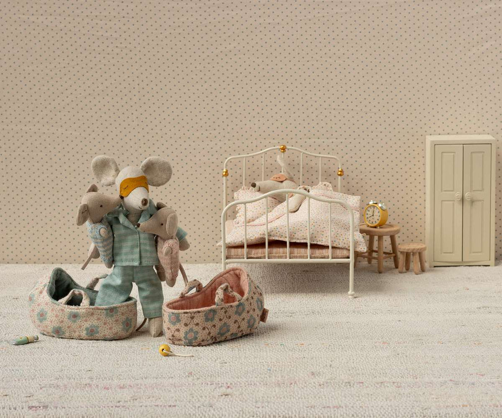 Baby Mouse in Carry Cot | Maileg |  Rose