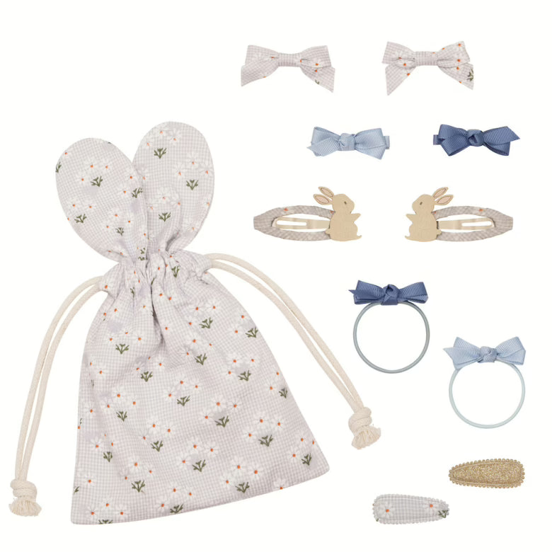 Bolsa com Acessórios Cabelo | Easter | Blue