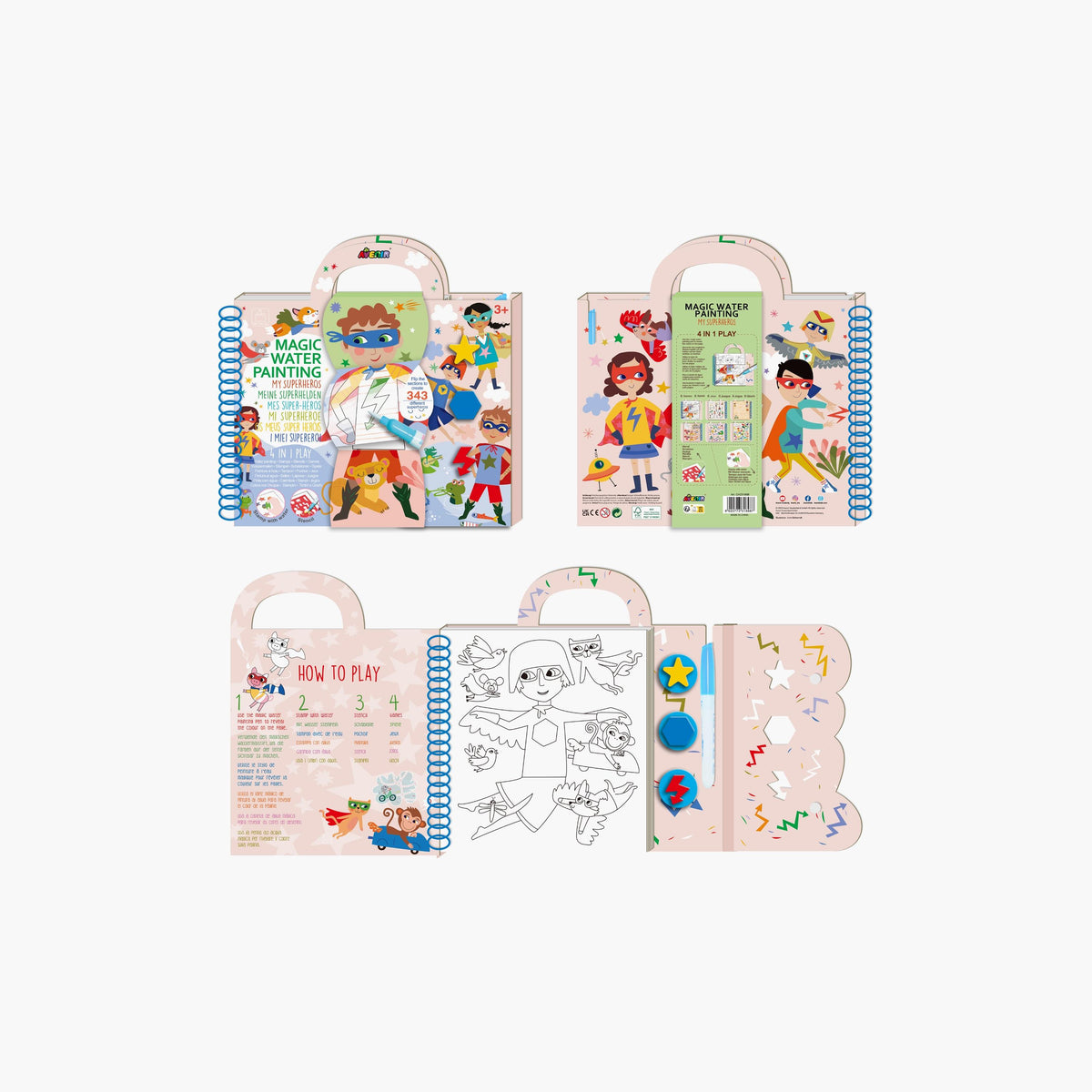 Avenir Water Painting Book – My Super Hero – imagem 2