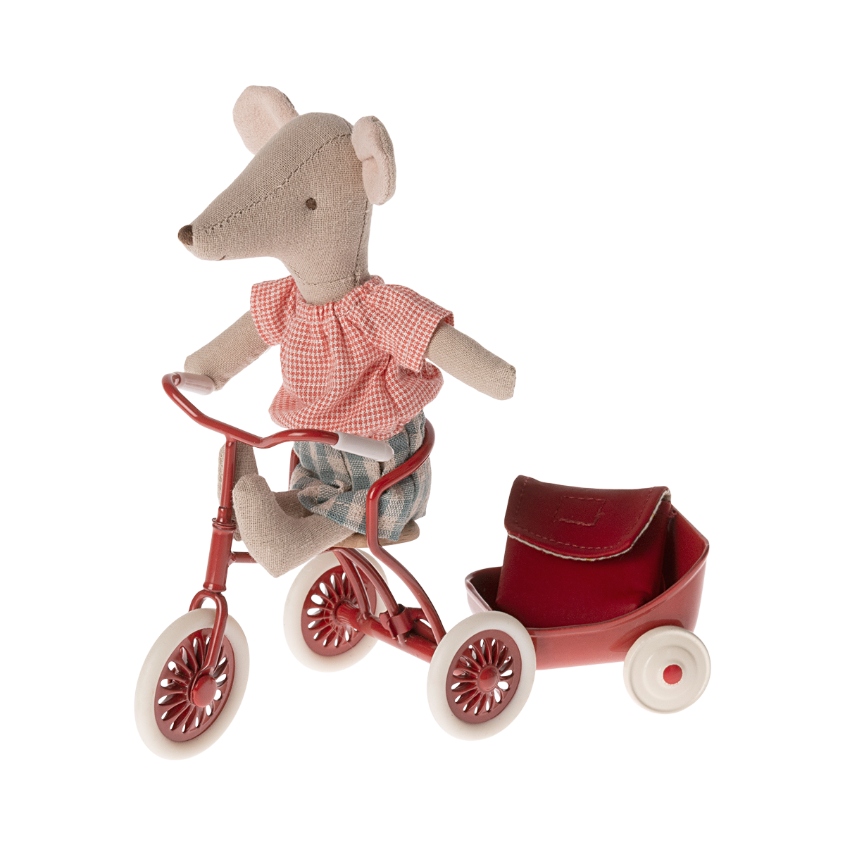 Ratinha Big Sister no Triciclo – Red Maileg - imagem 3