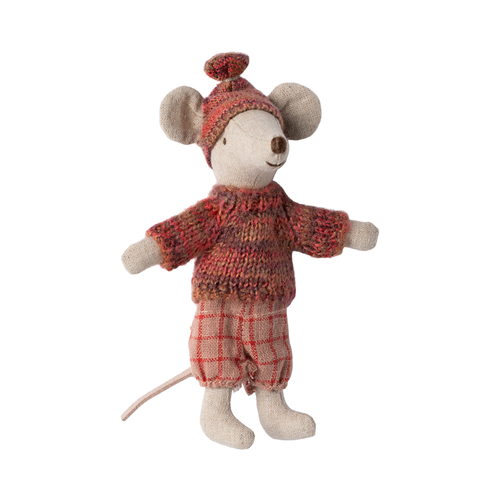 Ratinha de Inverno com Esquis Big Sister Rose Maileg - imagem 4