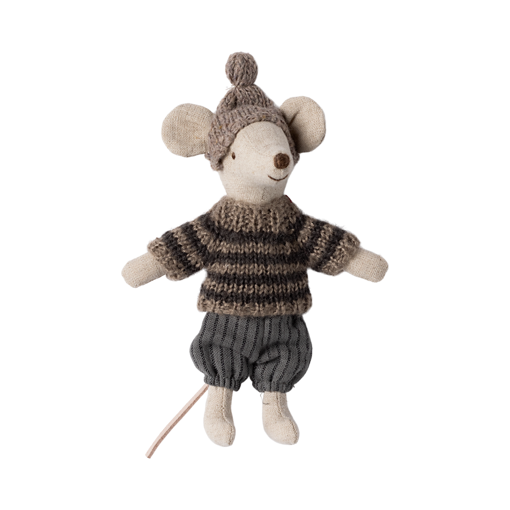 Ratinho de Inverno com Esquis Big Brother Grey Maileg - imagem 3