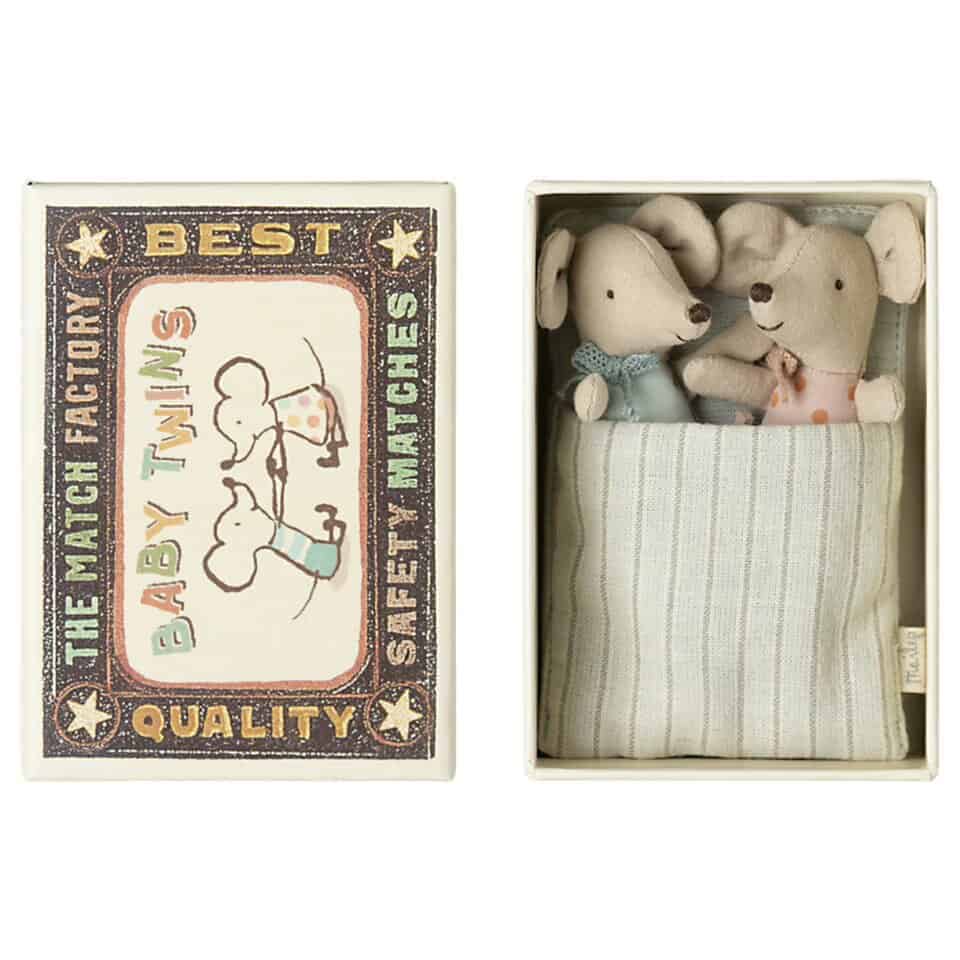Twins  |  Maileg  |  Baby mice  |  In matchbox